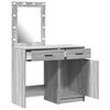 vidaXL Mesa de tocador con caj&oacute;n 2 pcs Gris 50 x 41 x 135 cm