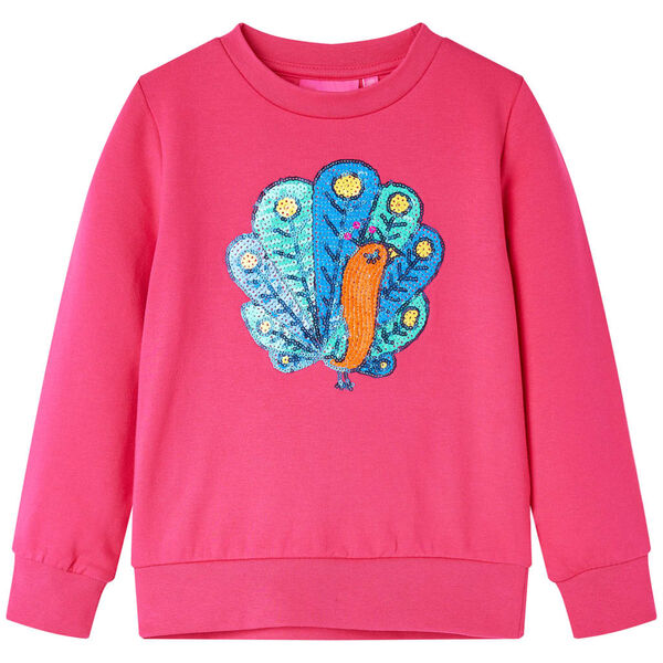 Sudadera infantil rosa chillón 92