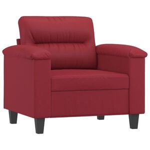 vidaXL Sill&oacute;n cuero sint&eacute;tico rojo tinto 60 cm