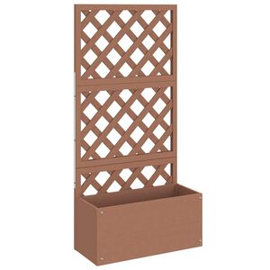 vidaXL Jardinera con enrejado WPC 65x33x135 cm