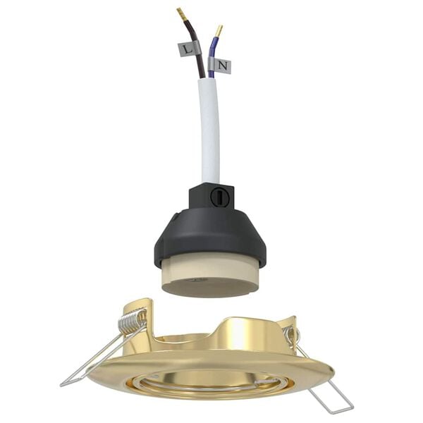 vidaXL Foco 6 pcs Dorado 9 x 9 x 2.5 cm Metal