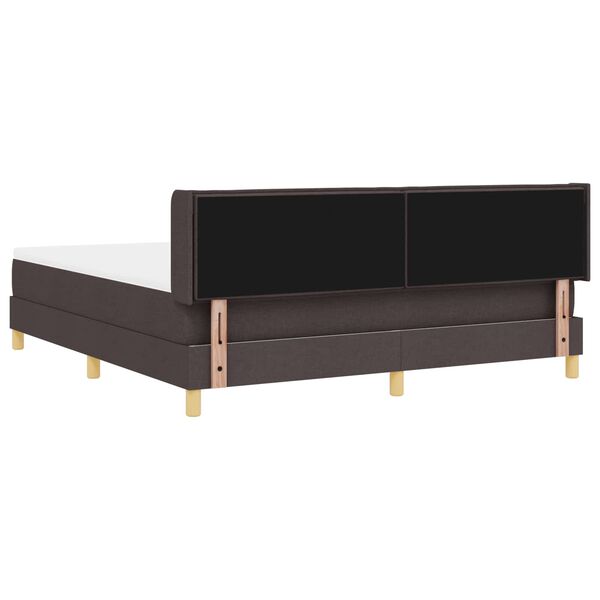 vidaXL Cama tipo Box Spring Marr&oacute;n Oscuro 200 x 180 cm Poli&eacute;ster