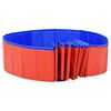 vidaXL Piscina para perros plegable PVC rojo 300x40 cm
