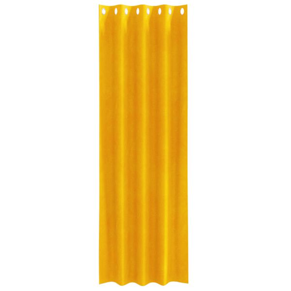vidaXL Cortinas opacas 2 pcs Amarillo Mostaza 140 x 260 cm Terciopelo