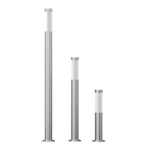 vidaXL Juego de l&aacute;mparas de jard&iacute;n 3 pzas acero inoxidable impermeable