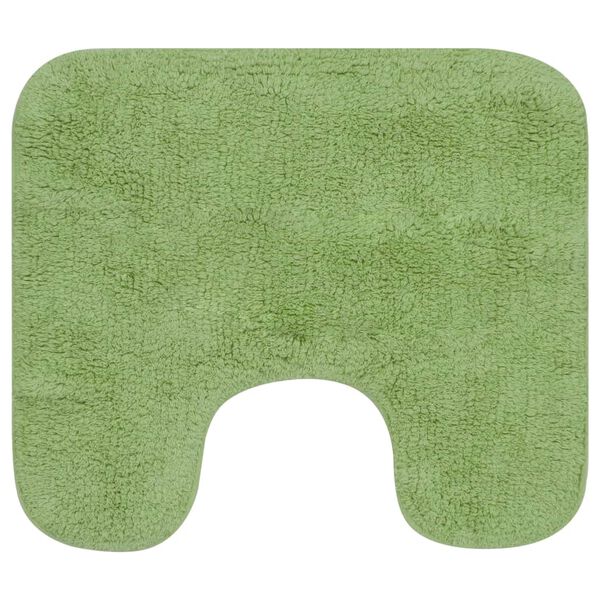 vidaXL Conjunto de alfombrillas de ba&ntilde;o de tela 2 piezas verde