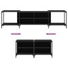 vidaXL Mueble de TV madera de ingenier&iacute;a negro 203x37x50 cm