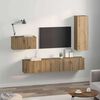 vidaXL Conjunto de mueble de TV con caj&oacute;n 4 pcs Roble artesanal