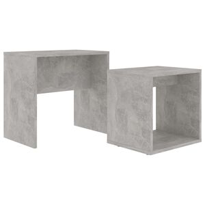 vidaXL Juego de mesas de centro contrachapada gris hormig&oacute;n 48x30x45cm