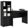 vidaXL Escritorio con cajón 2 pcs Roble Negro