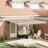 vidaXL Toldo Retr&aacute;ctil Manual Beige 450 x 300 cm Tela y acero