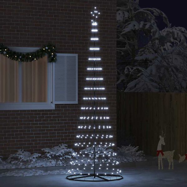 vidaXL Árbol de Navidad LED Frío 100.5 x 100.5 x 302.5 cm Metal