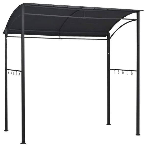 vidaXL Cenador de barbacoa acero gris antracita 215x150x220 cm