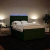 vidaXL Cama box spring con colch&oacute;n terciopelo verde oscuro 160x200 cm