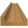 vidaXL Estante de pared con estante 2 pcs Beige 100 x 9 x 3 cm