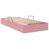 vidaXL Cama con almacenamiento Rosa 90 x 190 cm Terciopelo