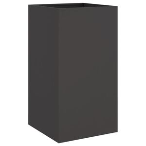 vidaXL Jardinera acero negro 42x38x75 cm