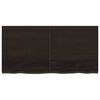 vidaXL Tablero mesa madera roble tratada marr&oacute;n oscuro 120x60x(2-4) cm