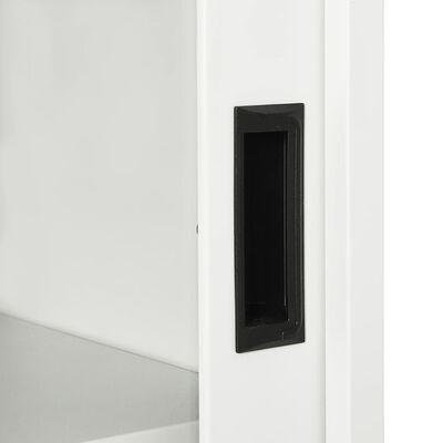 vidaXL Armario con puerta corredera acero blanco 90x40x90 cm