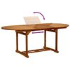 vidaXL Juego comedor de jard&iacute;n 5 pzas madera maciza acacia y textileno