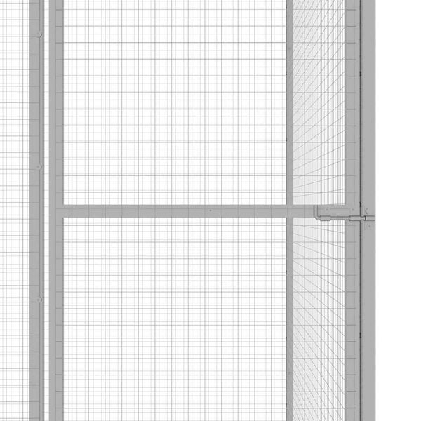 vidaXL Jaula para gatos acero galvanizado 6x1,5x1,5 m