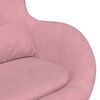vidaXL Silla Huevo con Puff Rosa Terciopelo