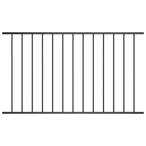 vidaXL Panel de valla Woerden de acero con recubrimiento en polvo, 1,7 x 1 m, negro