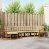 vidaXL Conjunto de sof&aacute;s de exterior con coj&iacute;n 7 pcs Natural y Beige