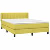 vidaXL Cama box spring con colch&oacute;n tela verde 140x190 cm