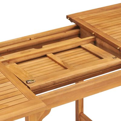 vidaXL Conjunto de comedor de jardín 7 piezas madera maciza de teca