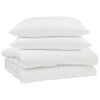 vidaXL Edred&oacute;n de Verano con almohada 3 uds. Blanco Microfibra