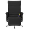 vidaXL Sill&oacute;n reclinable masaje con reposapi&eacute;s cuero sint&eacute;tico negro