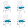 vidaXL Cojines de silla de jard&iacute;n 4 uds tela Oxford azul 50x50x7 cm