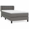 vidaXL Cama box spring con colch&oacute;n cuero sint&eacute;tico gris 80x200 cm