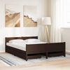 vidaXL Estructura cama 4 cajones madera pino marr&oacute;n oscuro 140x200 cm