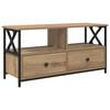 vidaXL Gabinete de TV con caj&oacute;n Roble artesanal 90 x 33 x 45 cm