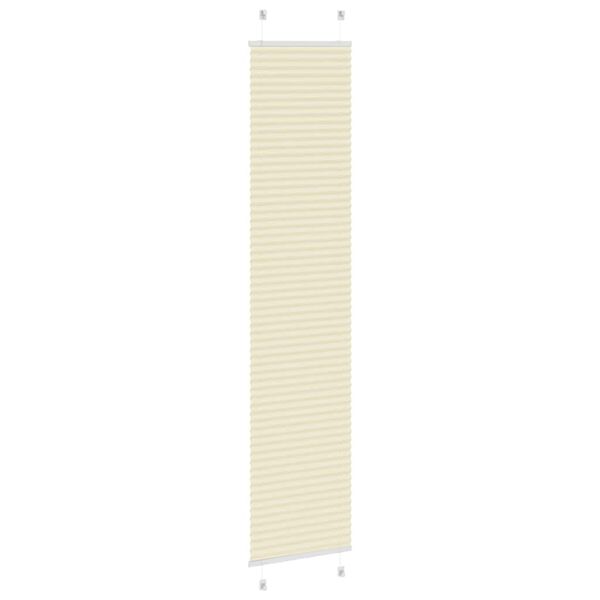 vidaXL Estor Plisado crema 45x200 cm Tela Ancho 44,4 cm Poli&eacute;ster