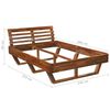 vidaXL Estructura de cama de madera maciza de acacia 140x200 cm