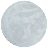 vidaXL Alfombra de pelo corto suave lavable HUARTE azul Ø 80 cm