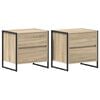 vidaXL Mesa de Noche 2 uds. Roble Sonoma 50 x 39.5 x 50 cm