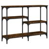 vidaXL Mesa consola madera de ingenier&iacute;a roble ahumado 102x29x75 cm