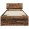 vidaXL Estructura de cama con cabecera Madera Vieja 90 x 190 cm