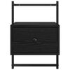 vidaXL Armario de Noche con caj&oacute;n Roble Negro 35 x 30 x 51 cm