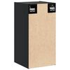 vidaXL Armarios de pared 2 uds madera maciza de pino negro 30x30x60 cm