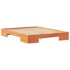 vidaXL Estructura de cama Marrón 140 x 200 cm Madera maciza de pino