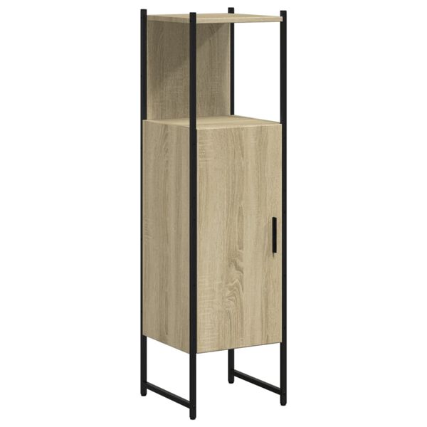 vidaXL Armario de ba&ntilde;o madera ingenier&iacute;a roble Sonoma 33x33x120,5 cm