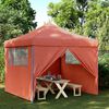 vidaXL Tienda de fiesta plegable Pop-Up 4 paredes laterales terracota