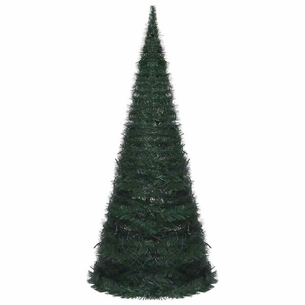 vidaXL &Aacute;rbol de Navidad emergente preiluminado con luces verde 210 cm