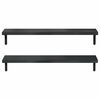 vidaXL Estantes de pared 2 uds acero inoxidable negro 100x23,5 cm
