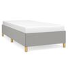vidaXL Estructura de cama sin colch&oacute;n tela gris claro 90x200 cm